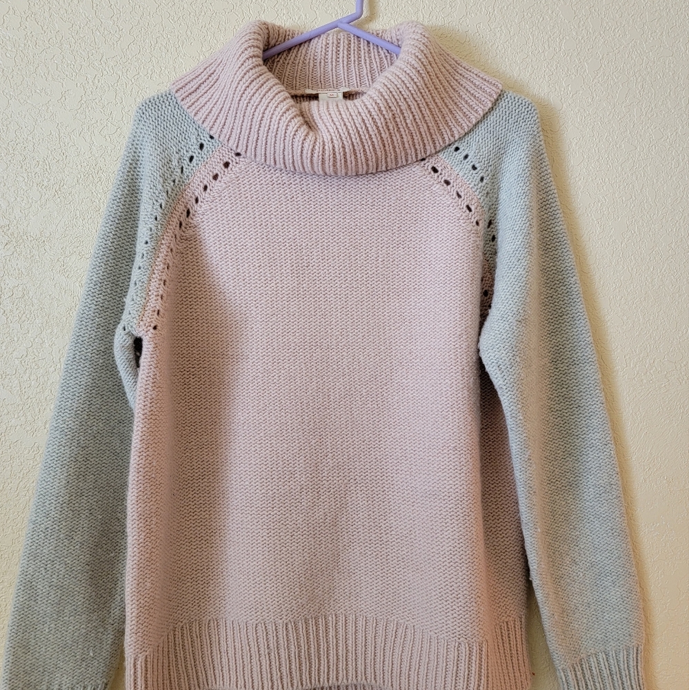 Sundance Turtleneck Sweater Color Block Wool Blen… - image 2